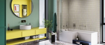 Elegancka strefa umywalki z baterią podtynkową